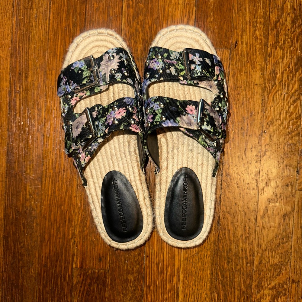 EUC Rebecca Minkoff Floral Jodi Espadrille Platform Sandals